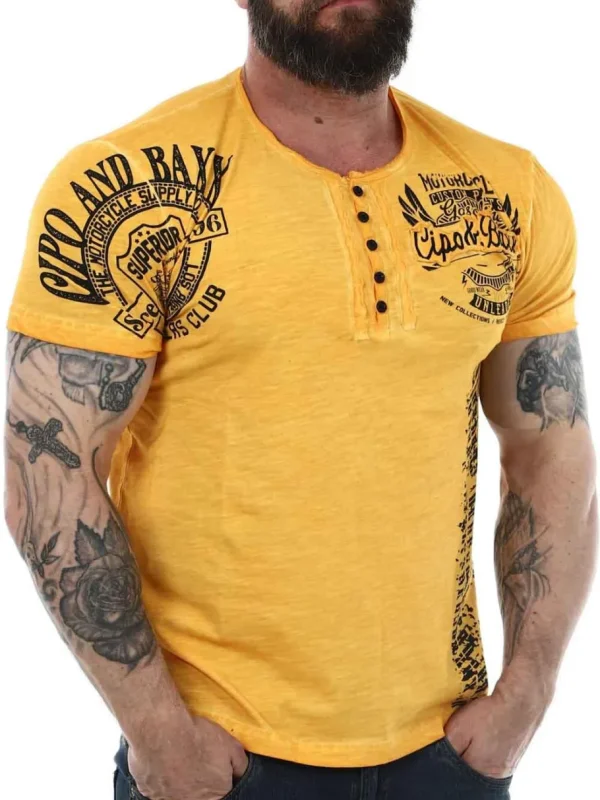 Gasoline T-shirt - Orange^Cipo & Baxx Clearance