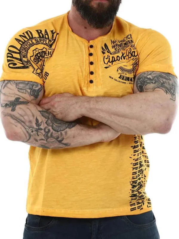 Gasoline T-shirt - Orange^Cipo & Baxx Clearance
