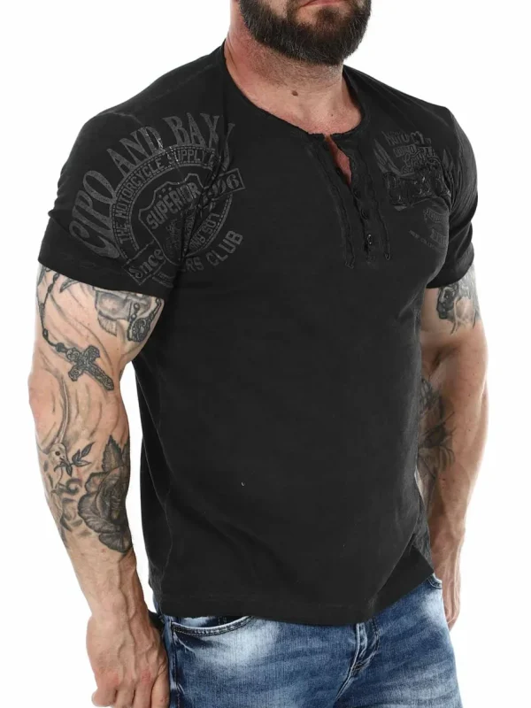 Gasoline T-shirt - Sort^Cipo & Baxx Online