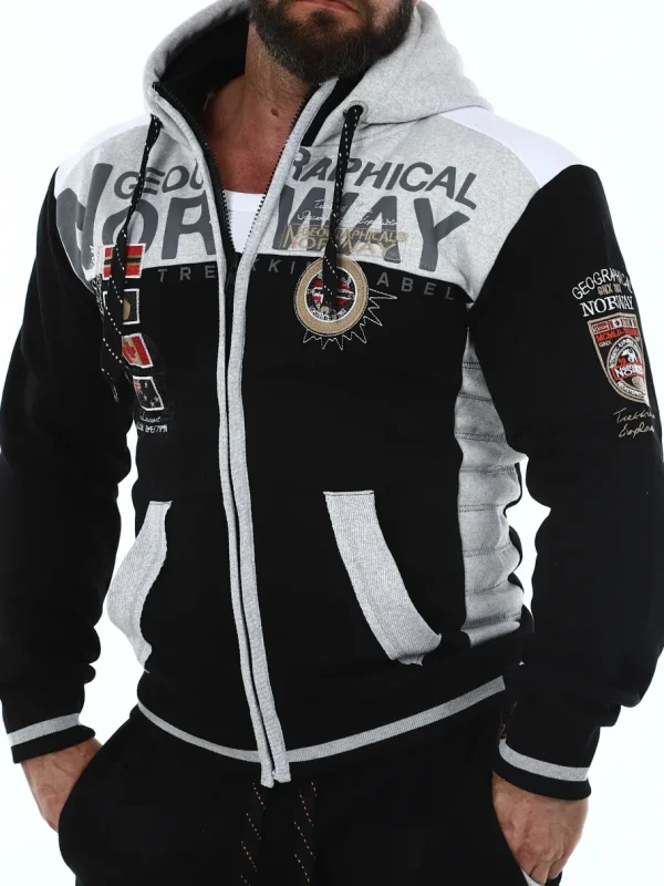 Geday Geo Norway Hoodie - Sort^Geographical Norway Discount