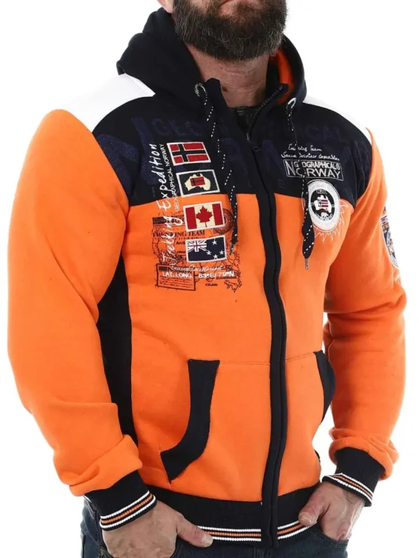 Geday Geo Norway Hoodie - Orange^Geographical Norway Outlet