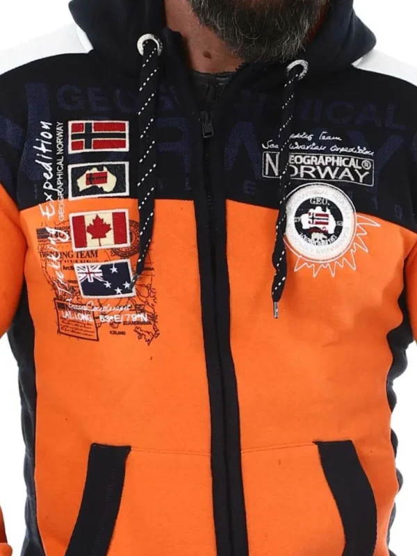 Geday Geo Norway Hoodie - Orange^Geographical Norway Outlet