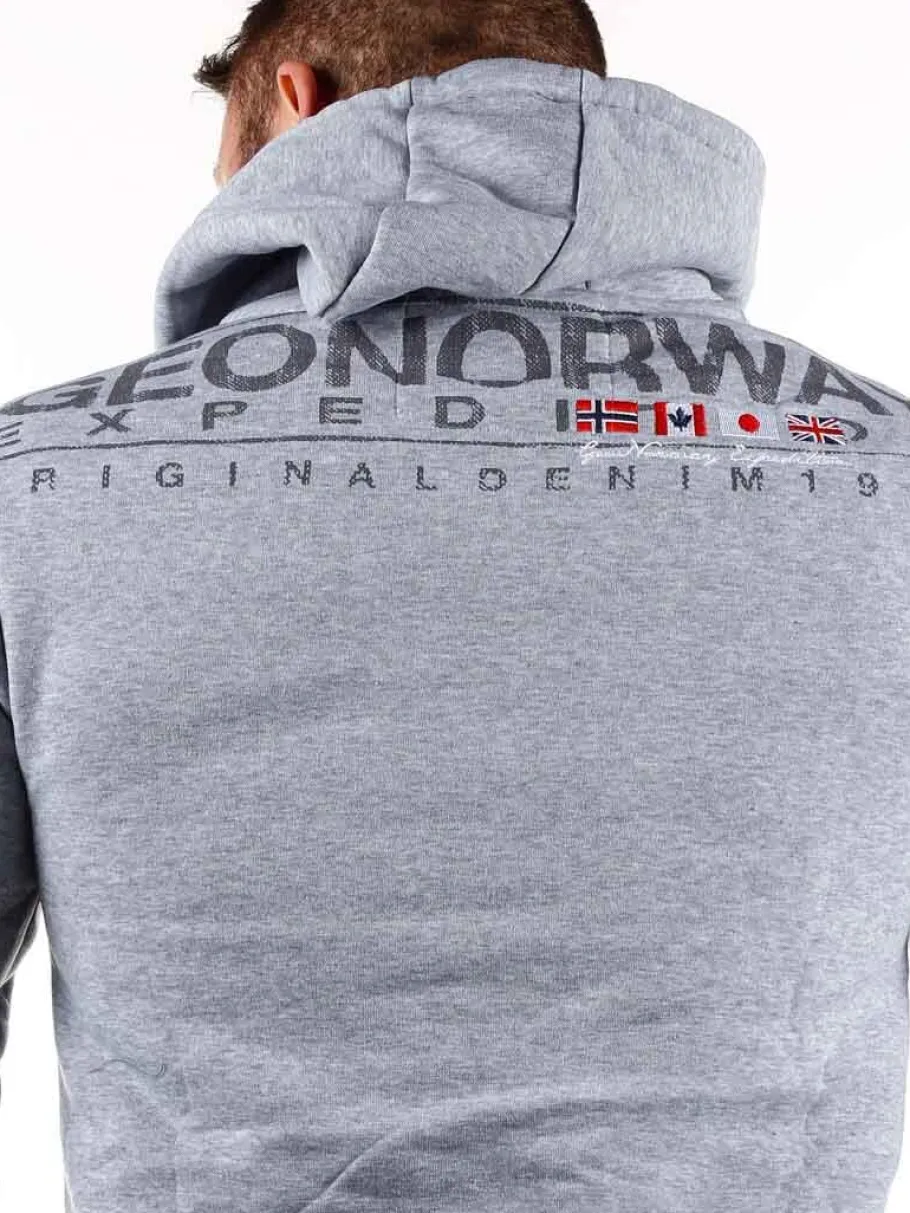 genox_geo_norway_zip_hood_2.webp Genox Geo Norway Zip Hoodie - Grå^Geographical Norway Best