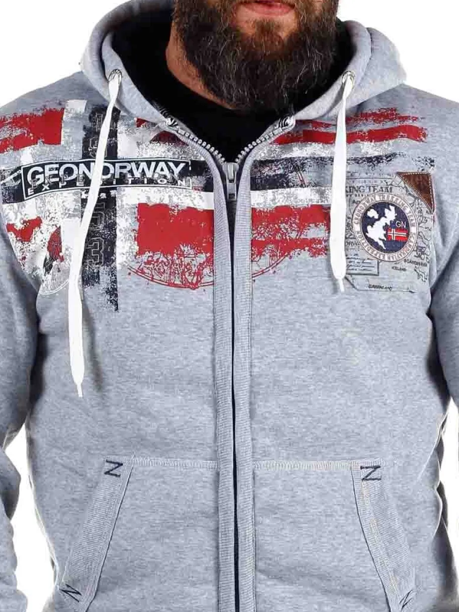 genox_geo_norway_zip_hood_4.webp Genox Geo Norway Zip Hoodie - Grå^Geographical Norway Best