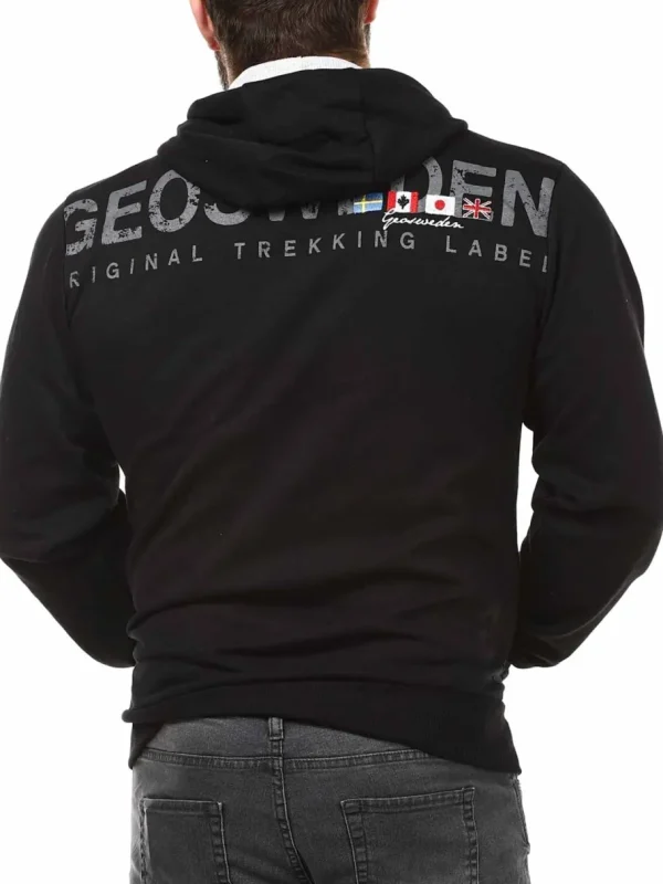 Genox Geo Sweden Zip Hoodie - Sort^Geographical Norway Fashion