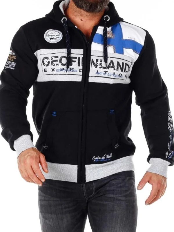 Geo Finland Hoodie - Sort^Geographical Norway New