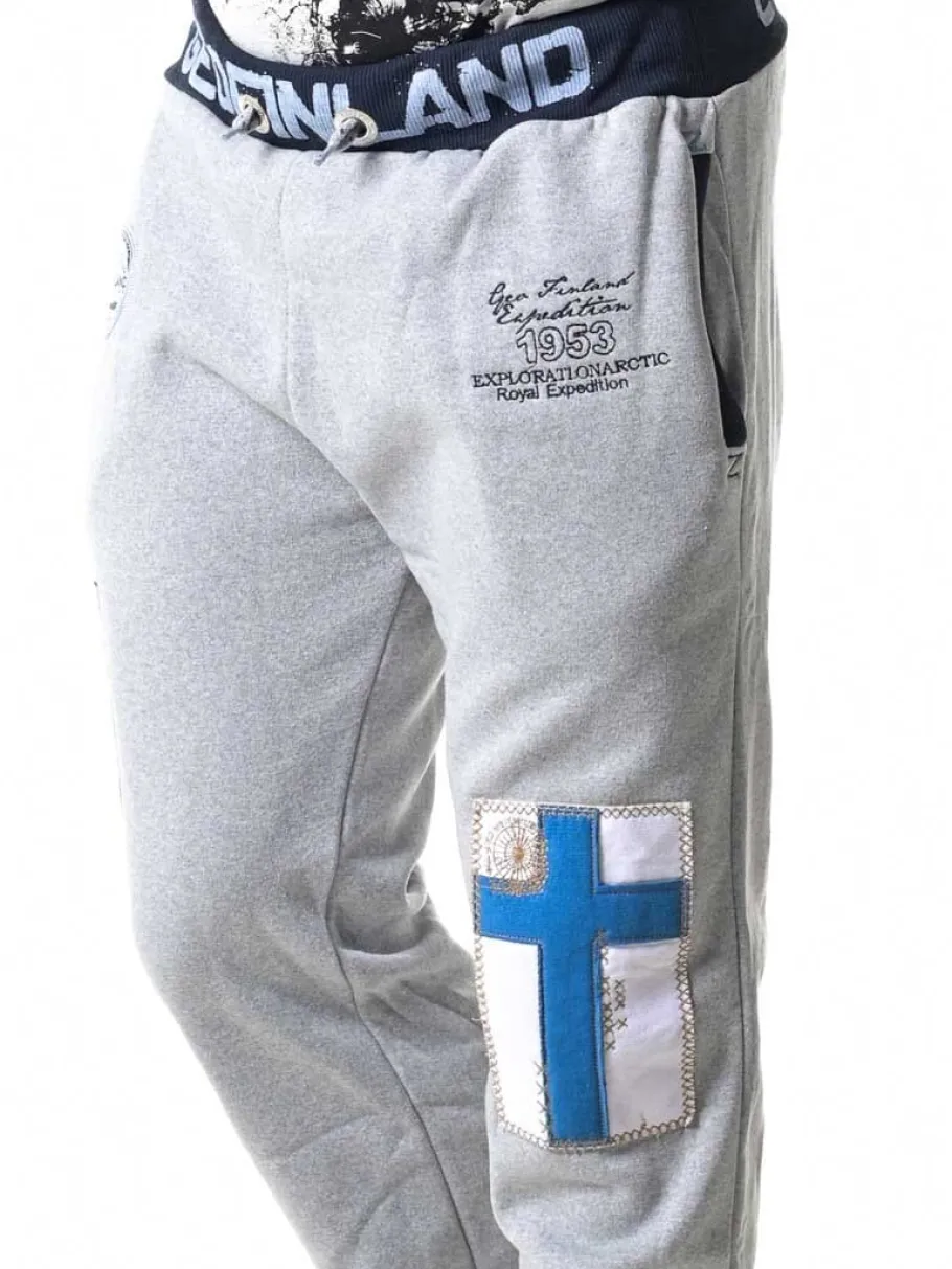 geo_finland_sweatpants__g_1.webp Geo Finland Sweatpants - Grå^Geographical Norway Outlet