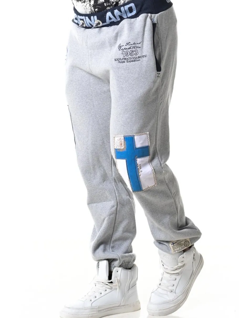 geo_finland_sweatpants__g_3.webp Geo Finland Sweatpants - Grå^Geographical Norway Outlet