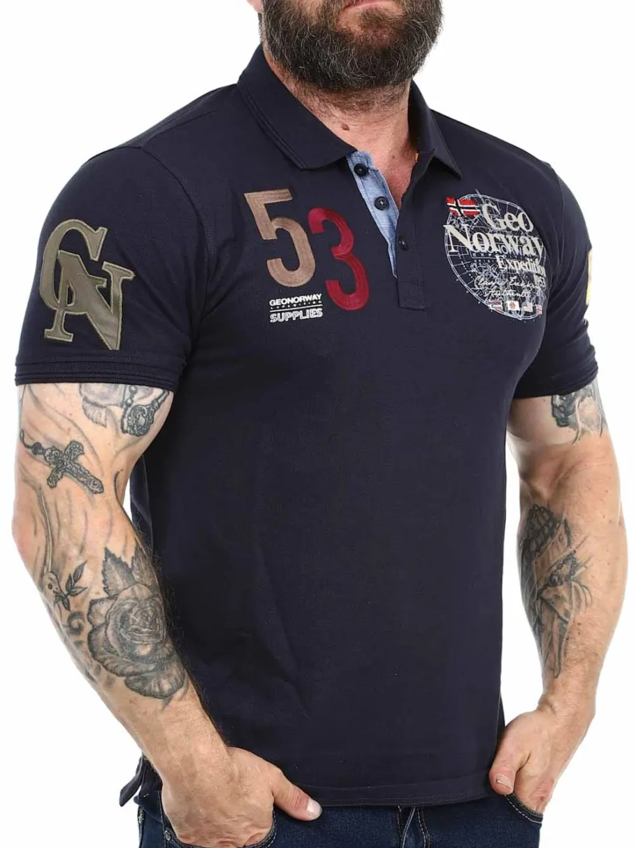geo_norway__pik__mrkebl_2.webp Geo Norway 53 Pikè - Mørkeblå^Geographical Norway Fashion
