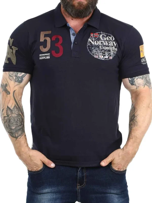 Geo Norway 53 Pikè - Mørkeblå^Geographical Norway Fashion