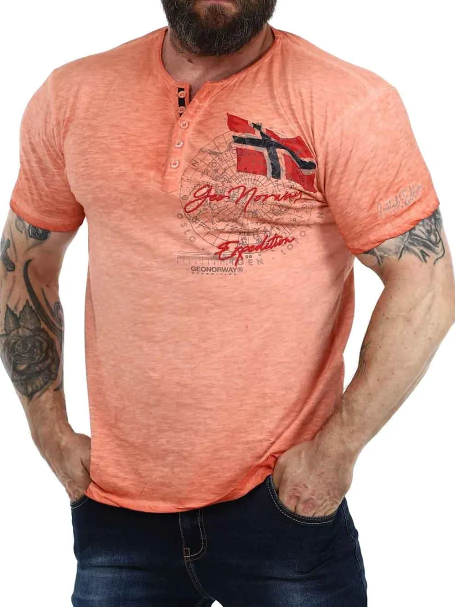 geo_norway_artic_tshirt___0-2.webp Geo Norway Artic T-shirt - Coral^Geographical Norway Online