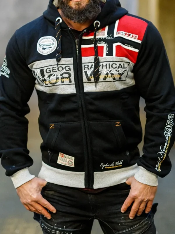 Geo Norway Hoodie - Sort^Geographical Norway Hot