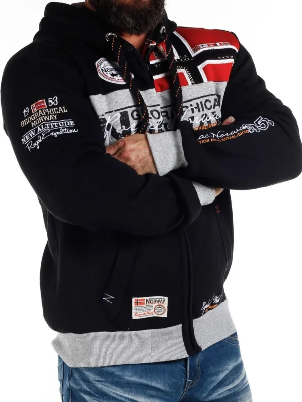 Geo Norway Hoodie - Sort^Geographical Norway Hot