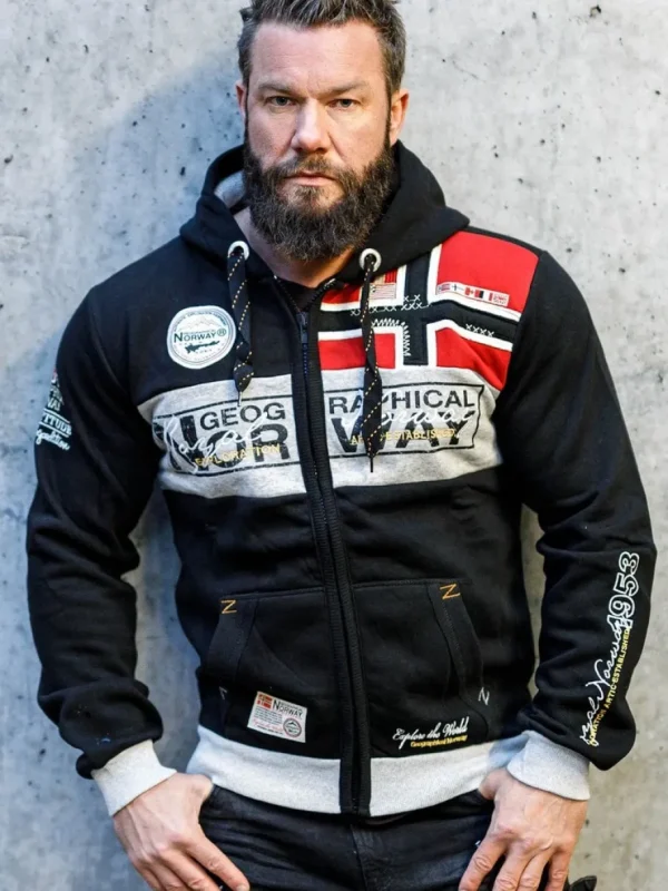 Geo Norway Hoodie - Sort^Geographical Norway Hot