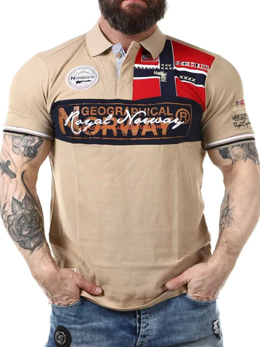 geo_norway_pik__beige_1.webp Geo Norway Piké - Beige^Geographical Norway Clearance