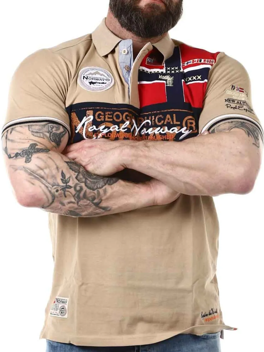 geo_norway_pik__beige_4.webp Geo Norway Piké - Beige^Geographical Norway Clearance