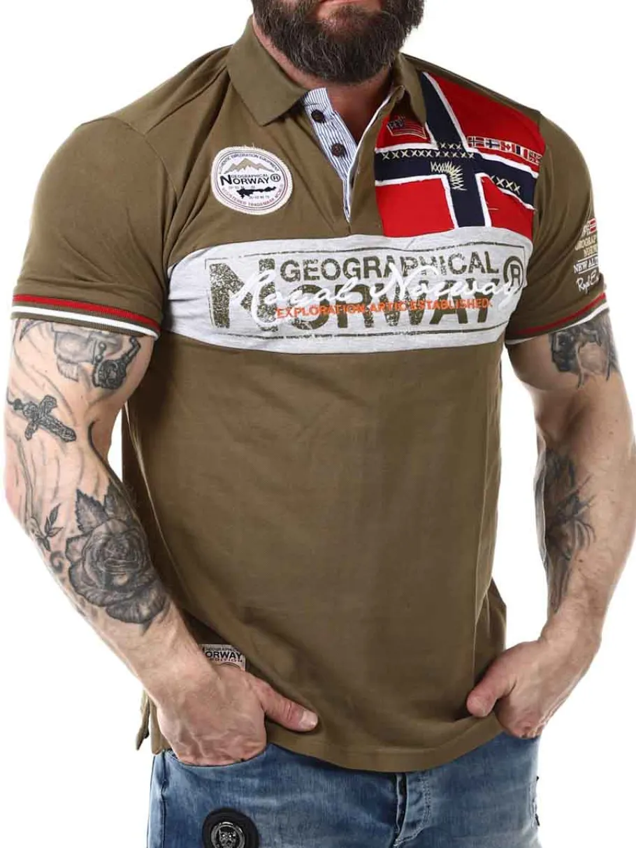 geo_norway_pik__khaki_1.webp Geo Norway Piké - Khaki^Geographical Norway Online