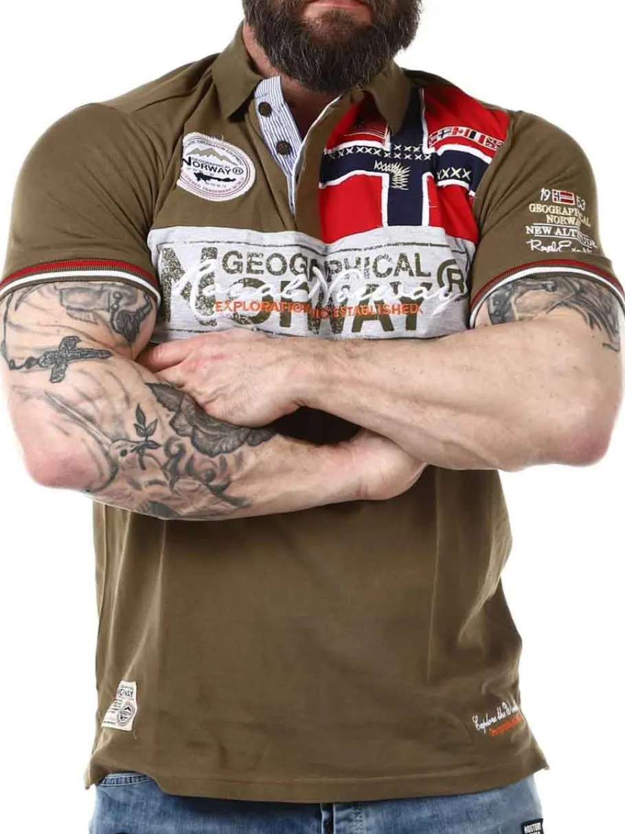 geo_norway_pik__khaki_3.webp Geo Norway Piké - Khaki^Geographical Norway Online