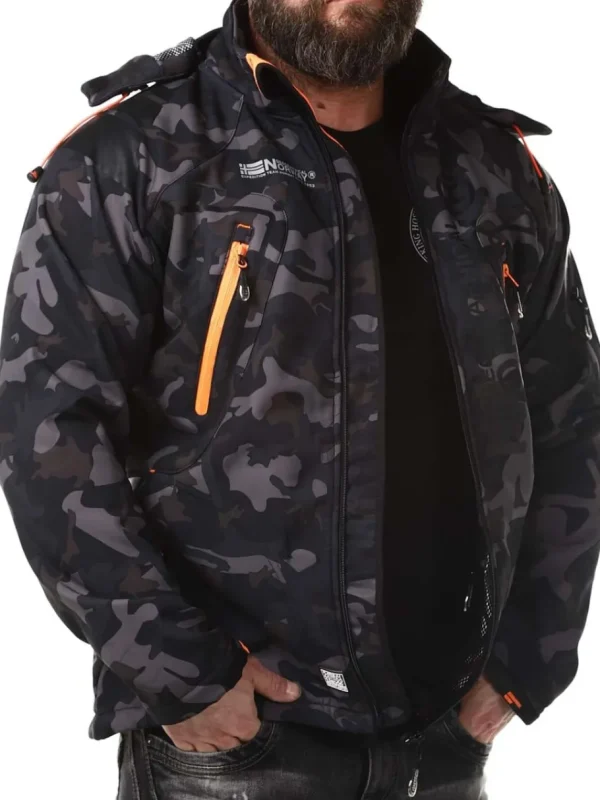 Glazer Softshelljakke - Camo/Sort^Geographical Norway Clearance