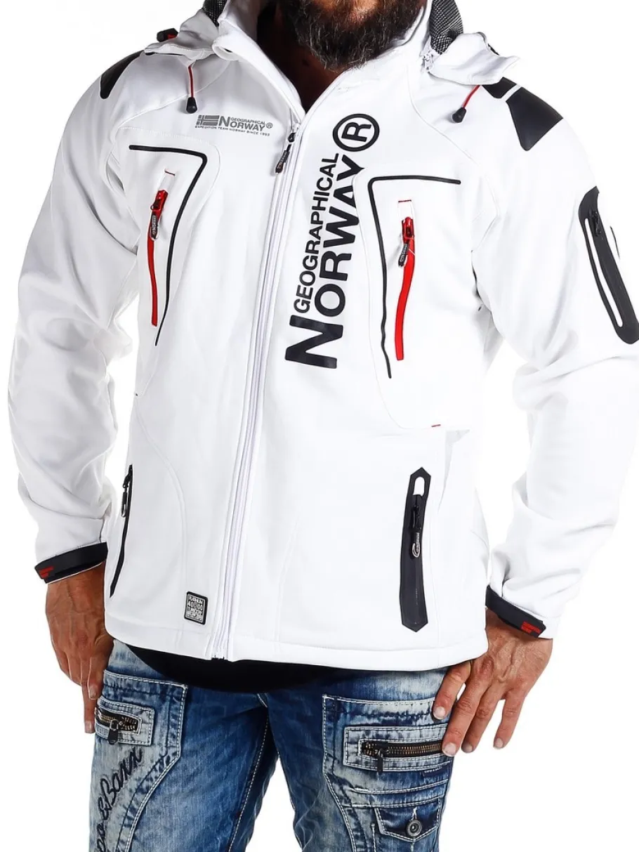 glazer_softshelljakke__hv_1.webp Glazer Softshelljakke - Hvid^Geographical Norway Fashion