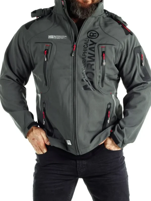 Glazer Softshelljakke - Mørkegrå^Geographical Norway Sale