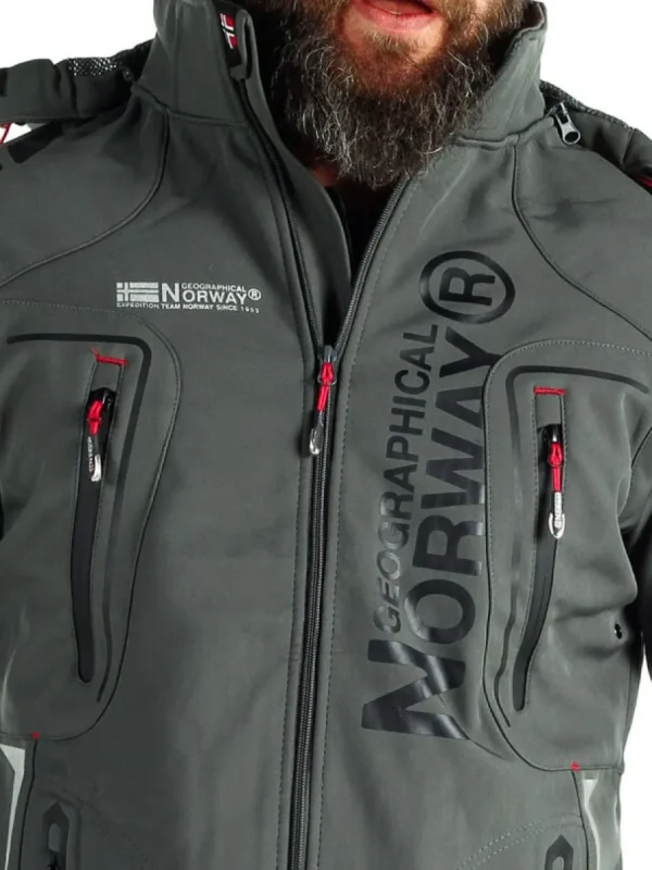 Glazer Softshelljakke - Mørkegrå^Geographical Norway Sale