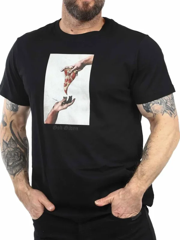 God Given Pizza T-shirt - Sort^Urban Classics Discount