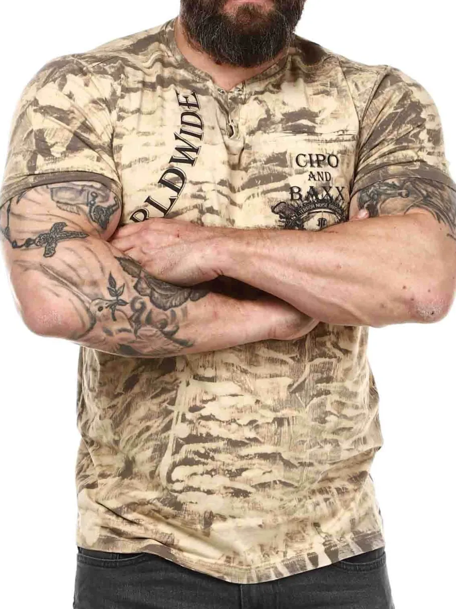 heavy_noise_tshirt__beige_6.webp Heavy Noise T-shirt - Beige^Cipo & Baxx Fashion