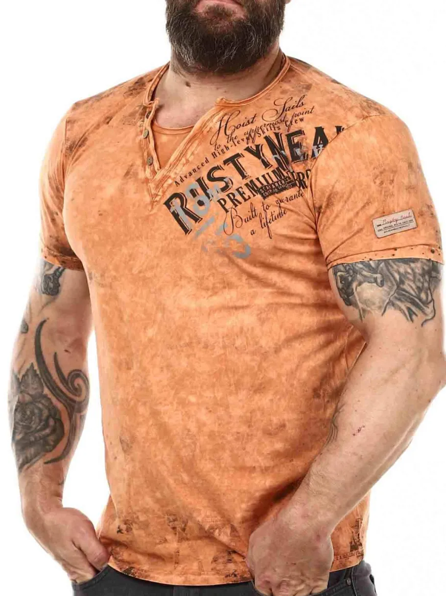 hoist_sails_tshirt__orang_0.webp Hoist Sails T-shirt - Orange^Rusty Neal Fashion