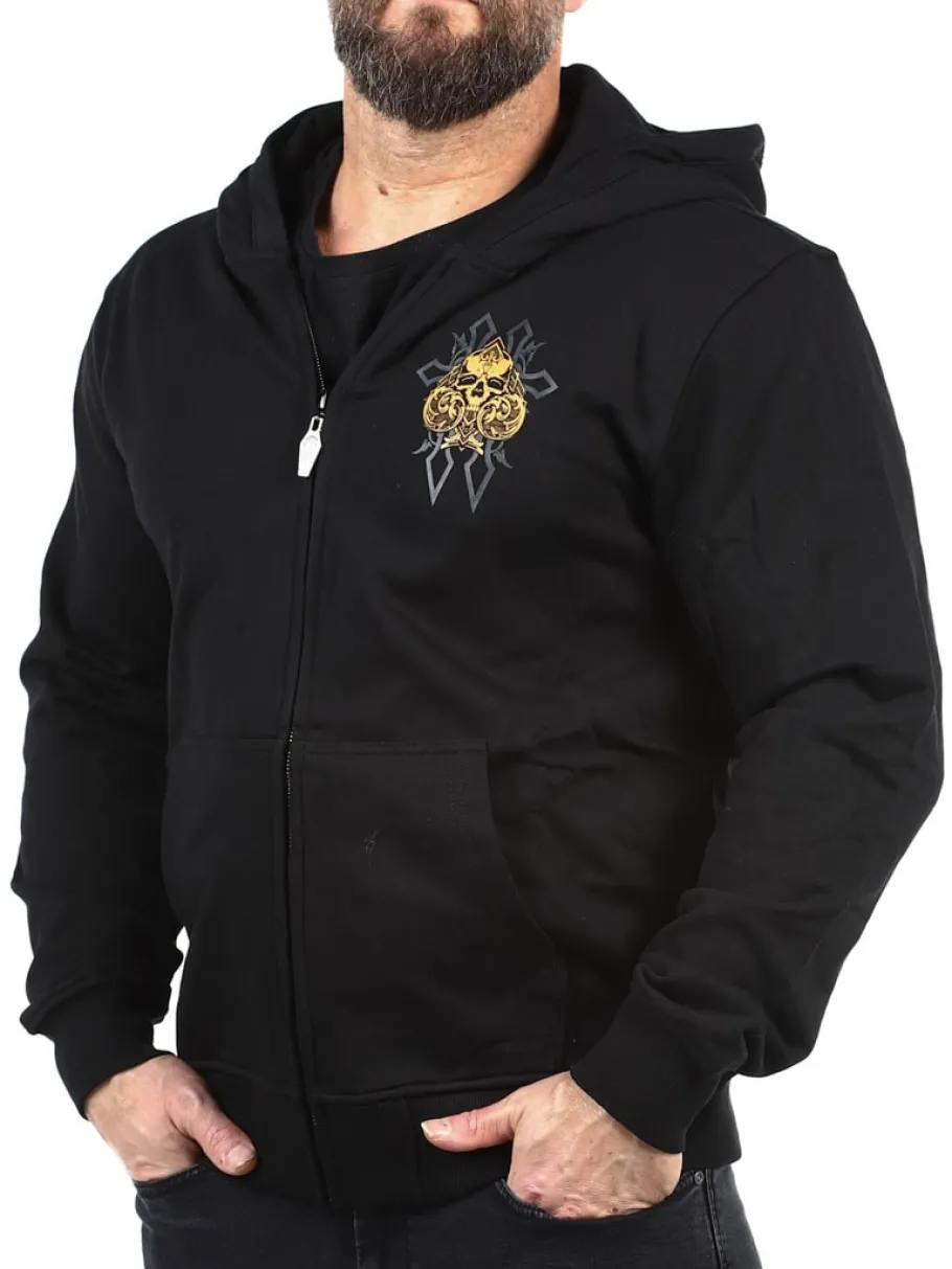 hyraw_ace_of_skull_zip_ho_1.webp Ace Of Skull Zip Hoodie - Sort^Hyraw New