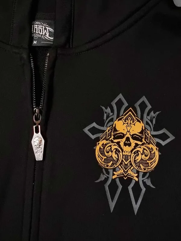 Ace Of Skull Zip Hoodie - Sort^Hyraw New