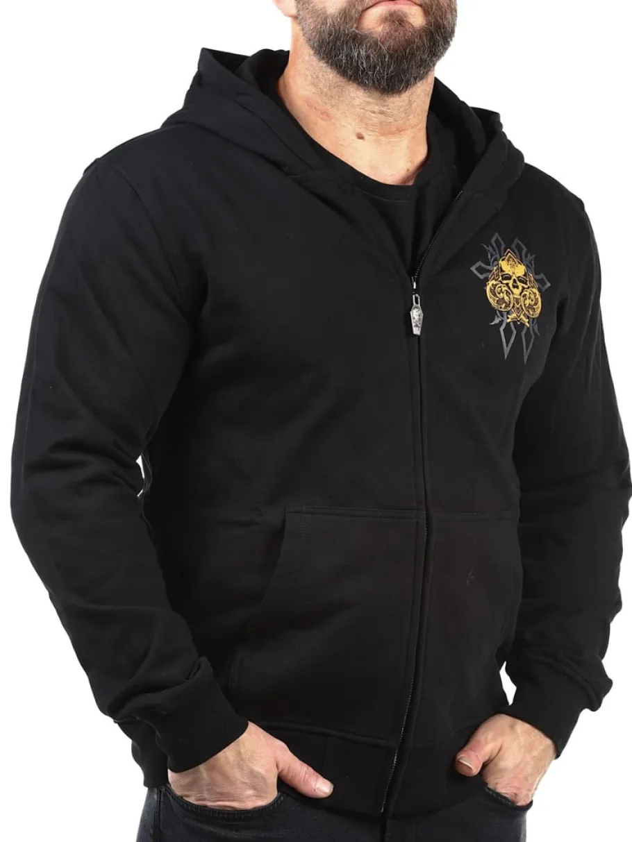 hyraw_ace_of_skull_zip_ho_5.webp Ace Of Skull Zip Hoodie - Sort^Hyraw New