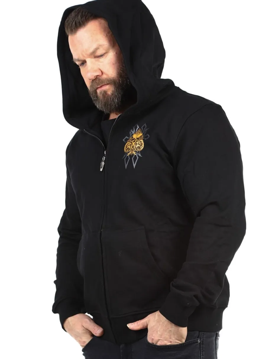 hyraw_ace_of_skull_zip_ho_7.webp Ace Of Skull Zip Hoodie - Sort^Hyraw New