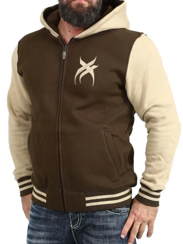 Ace Of Spades Zip Hoodie - Brun/Beige^Hyraw Online