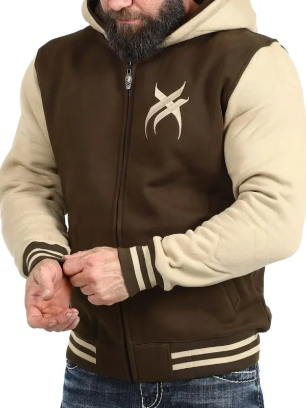 Ace Of Spades Zip Hoodie - Brun/Beige^Hyraw Online