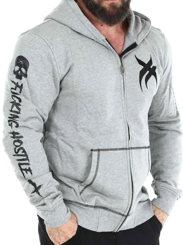 Hyraw Blazon Zip Hoodie - Grå^Rockdenim Discount