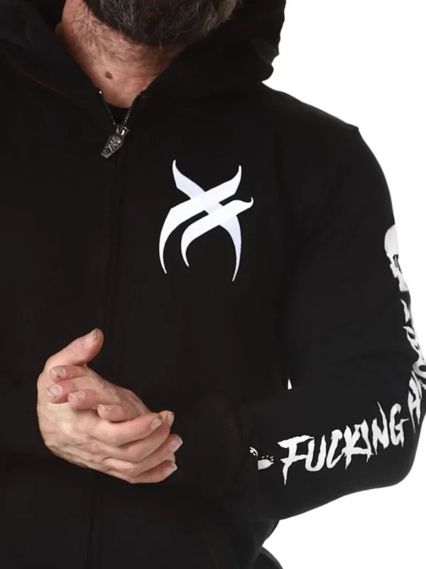 Blazon Zip Hoodie - Sort^Hyraw Hot