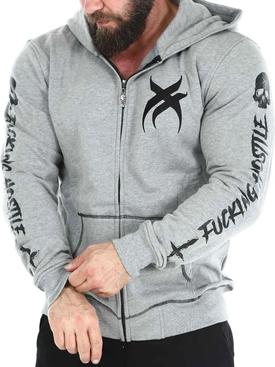 hyraw_blazon_zip_hoodie___3.webp Hyraw Blazon Zip Hoodie - Grå^Rockdenim Discount