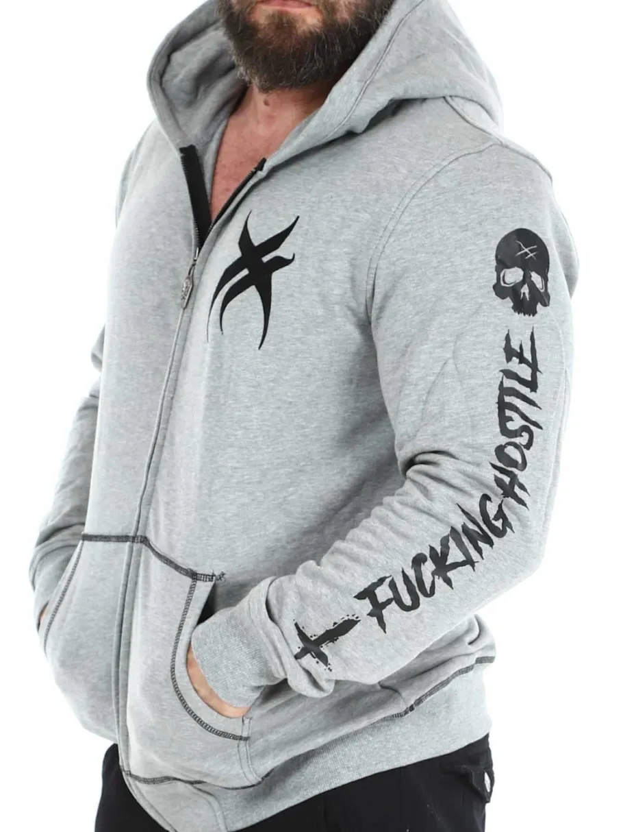 hyraw_blazon_zip_hoodie___6.webp Hyraw Blazon Zip Hoodie - Grå^Rockdenim Discount