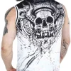 Hyraw Graphic Skull Tanktop - Hvid^Rockdenim Outlet