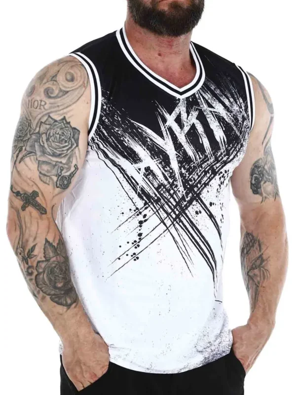 Hyraw Graphic Skull Tanktop - Hvid^Rockdenim Outlet