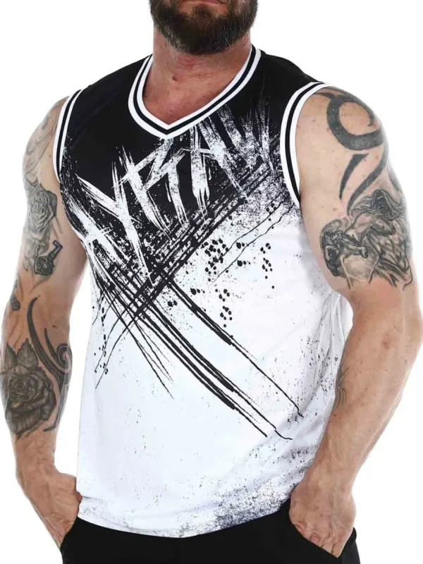 Hyraw Graphic Skull Tanktop - Hvid^Rockdenim Outlet
