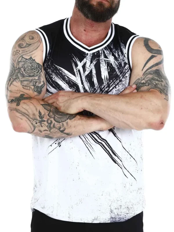 Hyraw Graphic Skull Tanktop - Hvid^Rockdenim Outlet