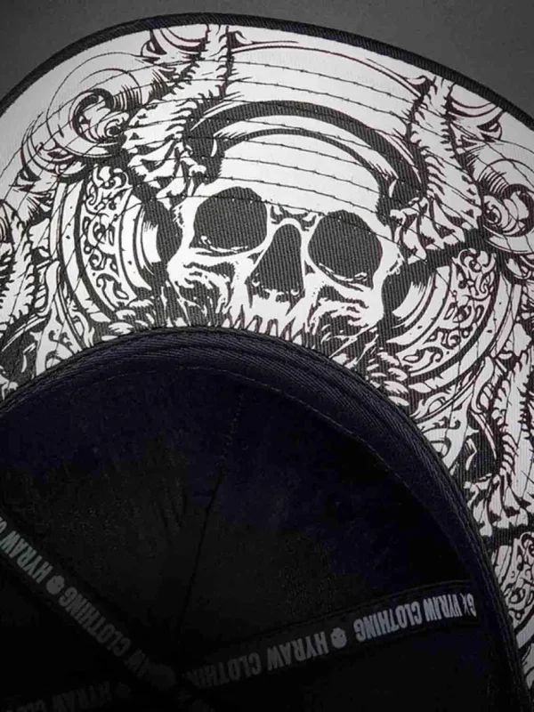 Graphic Skull Trucker Kasket - Sort/Hvid^Hyraw Fashion