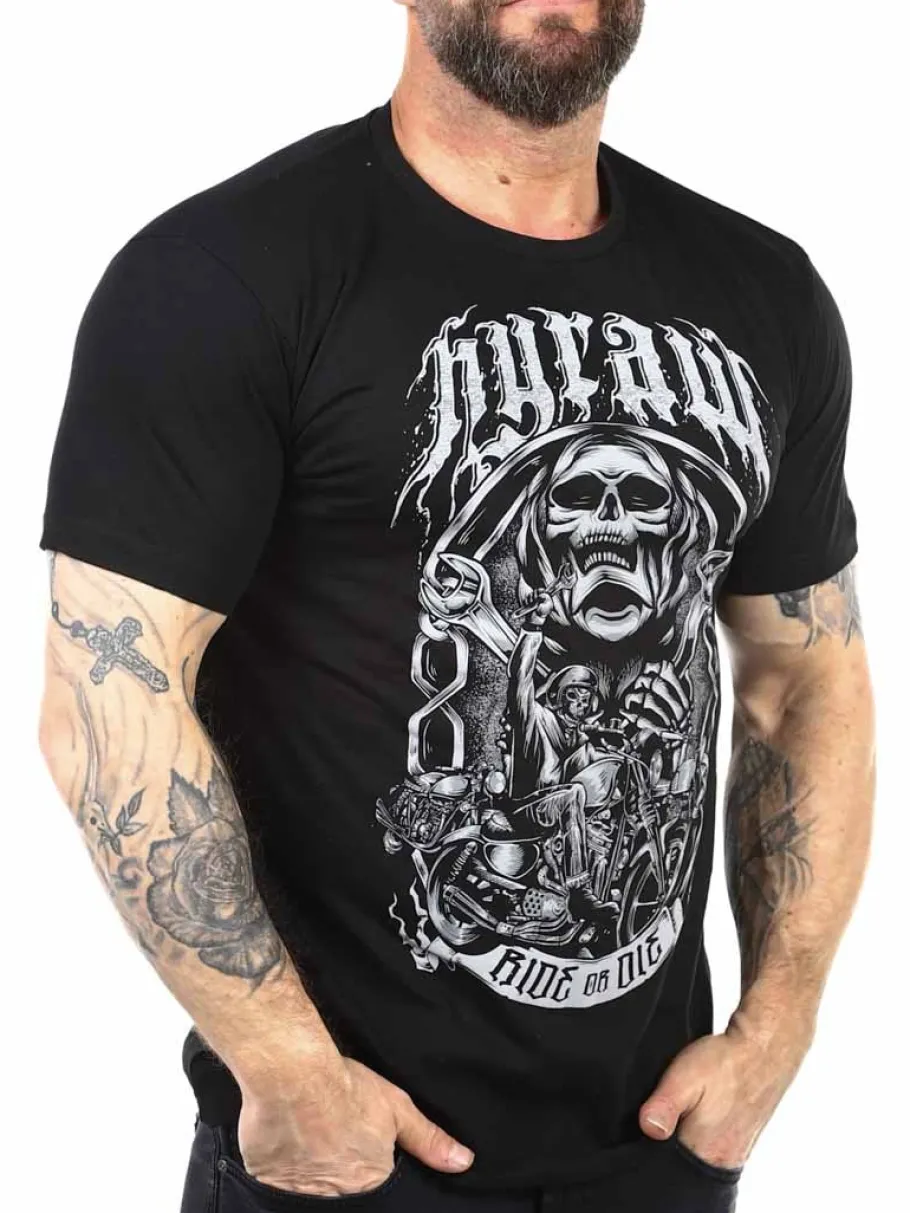 hyraw_highway_tshirt__sor_4.webp Highway T-shirt - Sort^Hyraw Sale