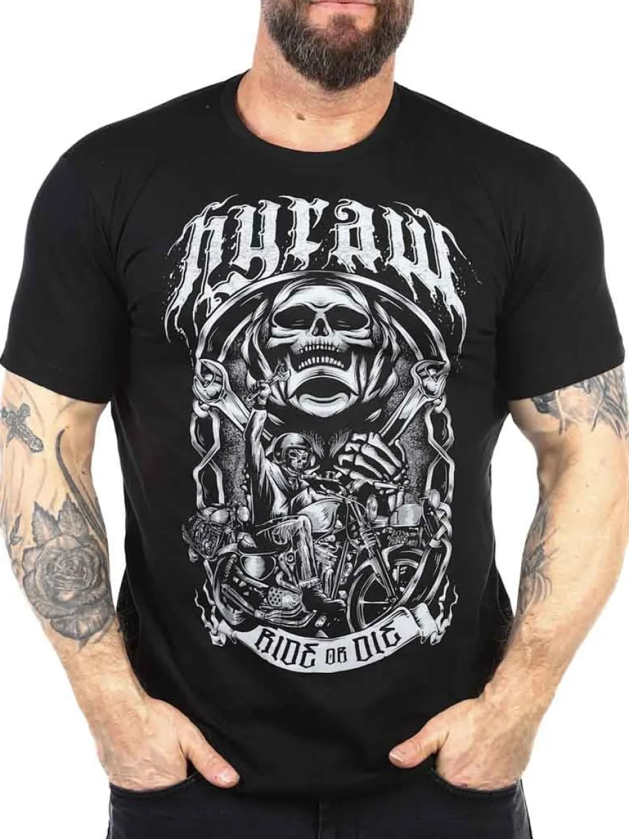 hyraw_highway_tshirt__sor_5.webp Highway T-shirt - Sort^Hyraw Sale