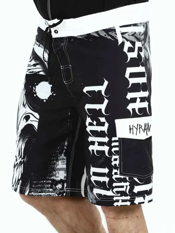 Hyraw Hostile As F*** Badeshorts - Sort/Hvid^Rockdenim Online