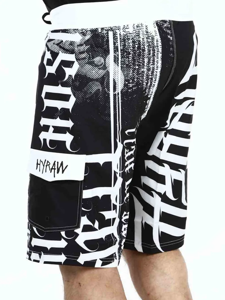 hyraw_hostile_as_f_badesh_4.webp Hyraw Hostile As F*** Badeshorts - Sort/Hvid^Rockdenim Online