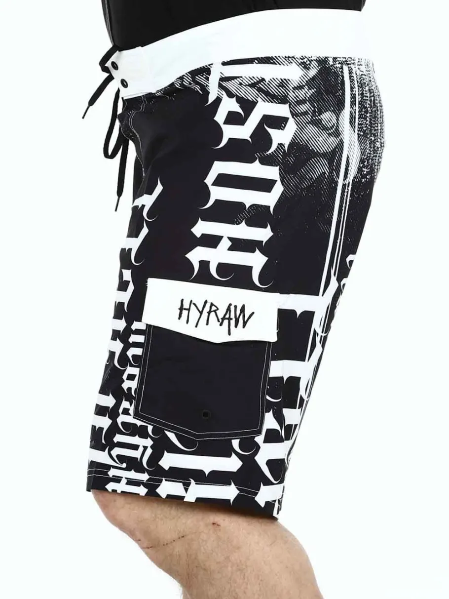 hyraw_hostile_as_f_badesh_5.webp Hyraw Hostile As F*** Badeshorts - Sort/Hvid^Rockdenim Online