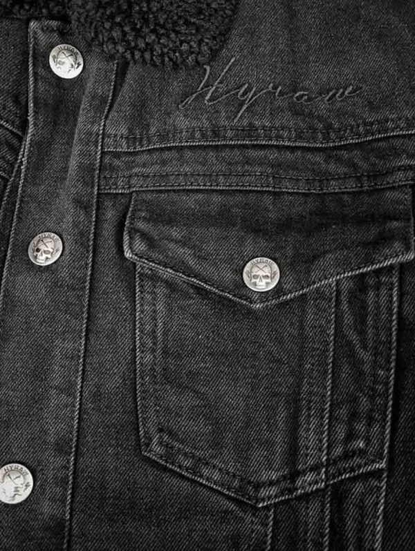 Hunter Sherpa Jeansjakke - Sort^Hyraw Clearance